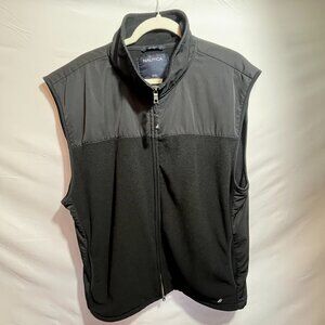 Nautica Men’s Black Fleece Zip Vest – Size XXL